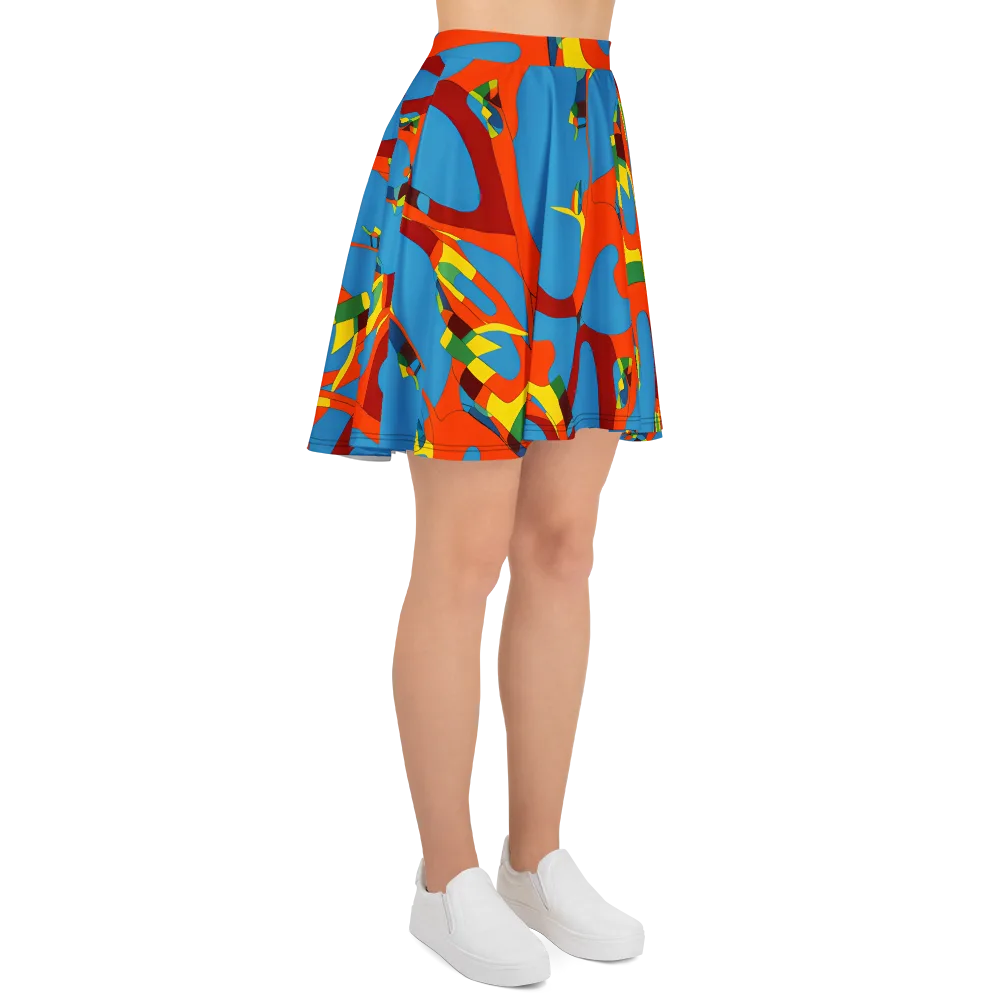 Fire Ocean Fusion on Skater Skirt — Right