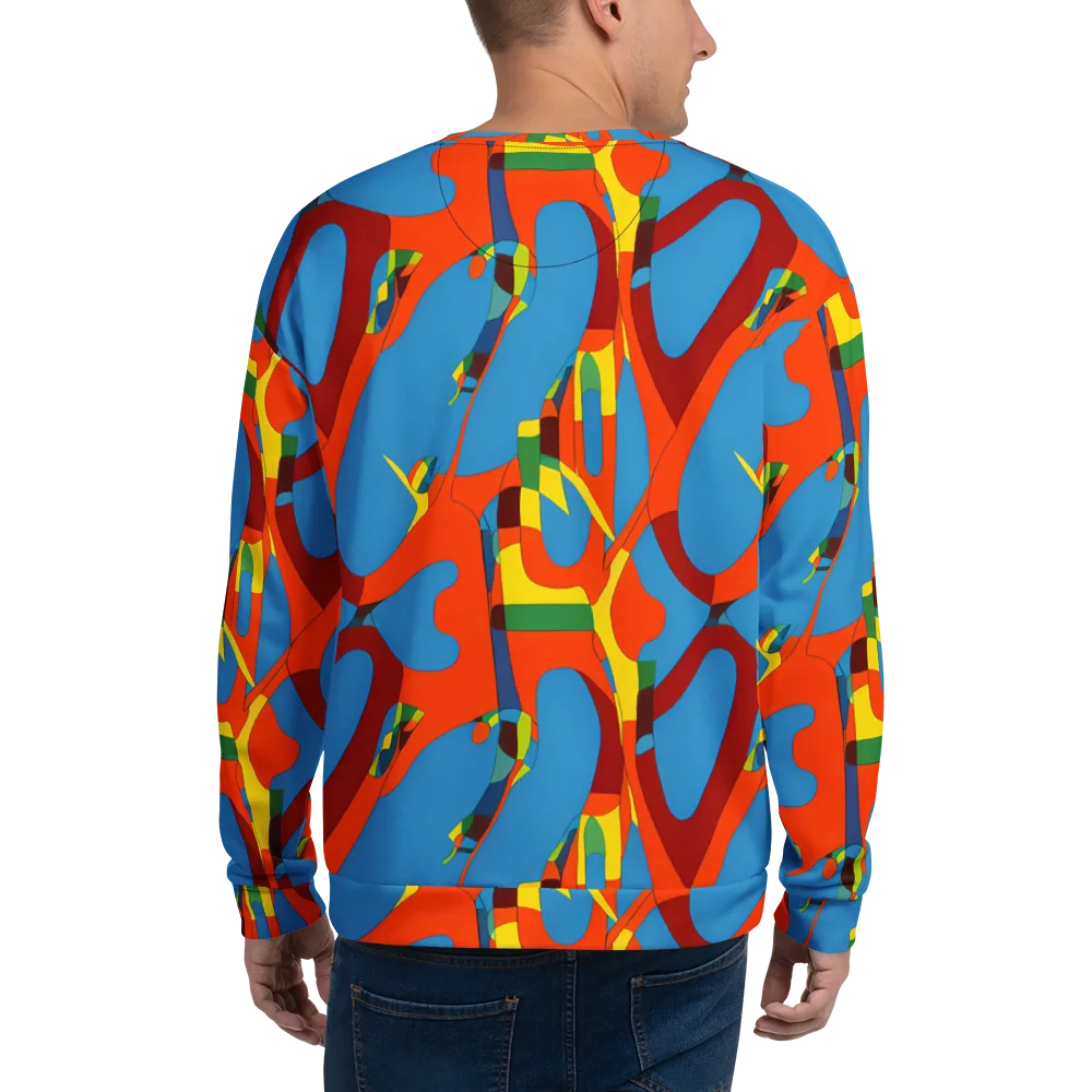 Fire Ocean Fusion on Sweatshirt — Back