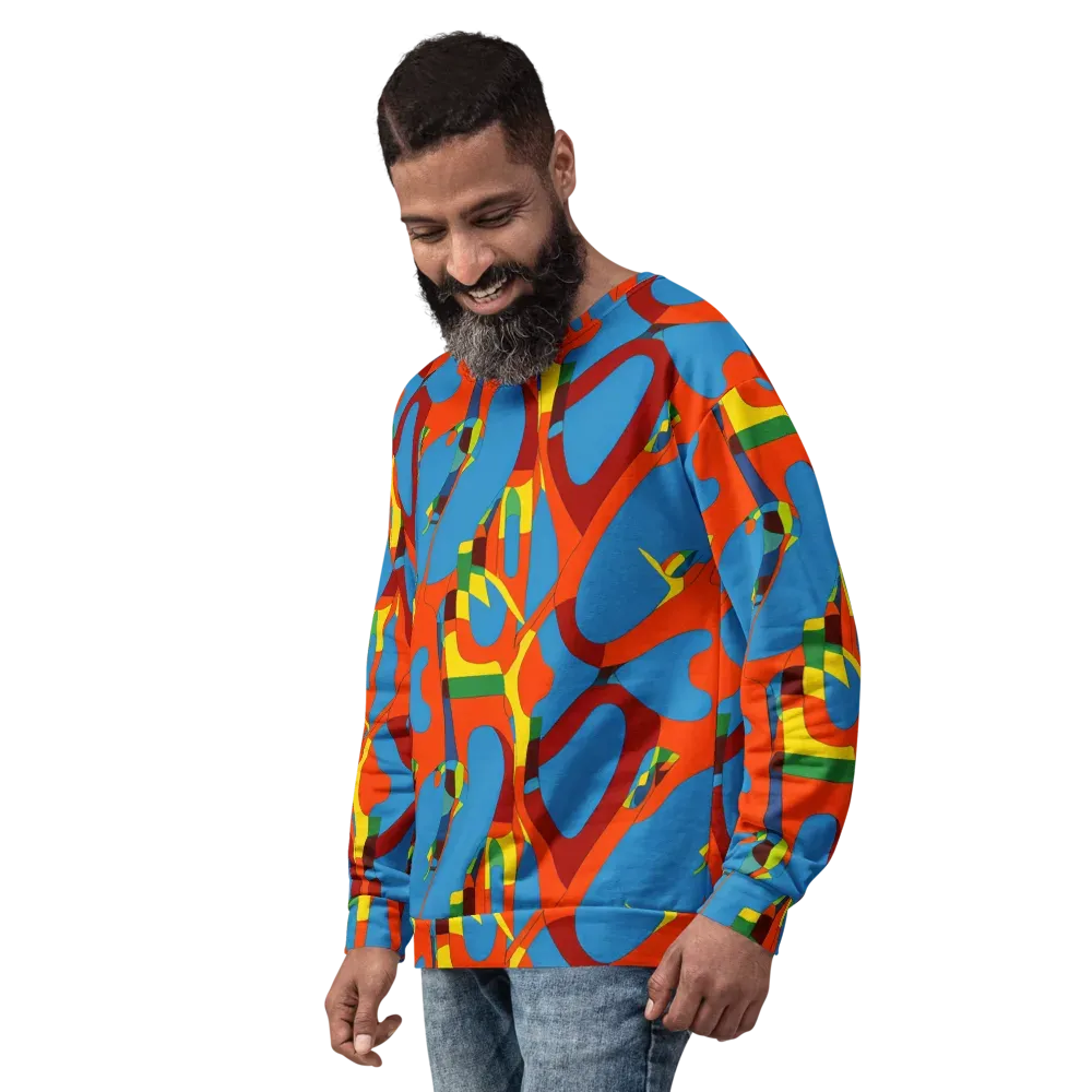 Fire Ocean Fusion on Sweatshirt — Left Front