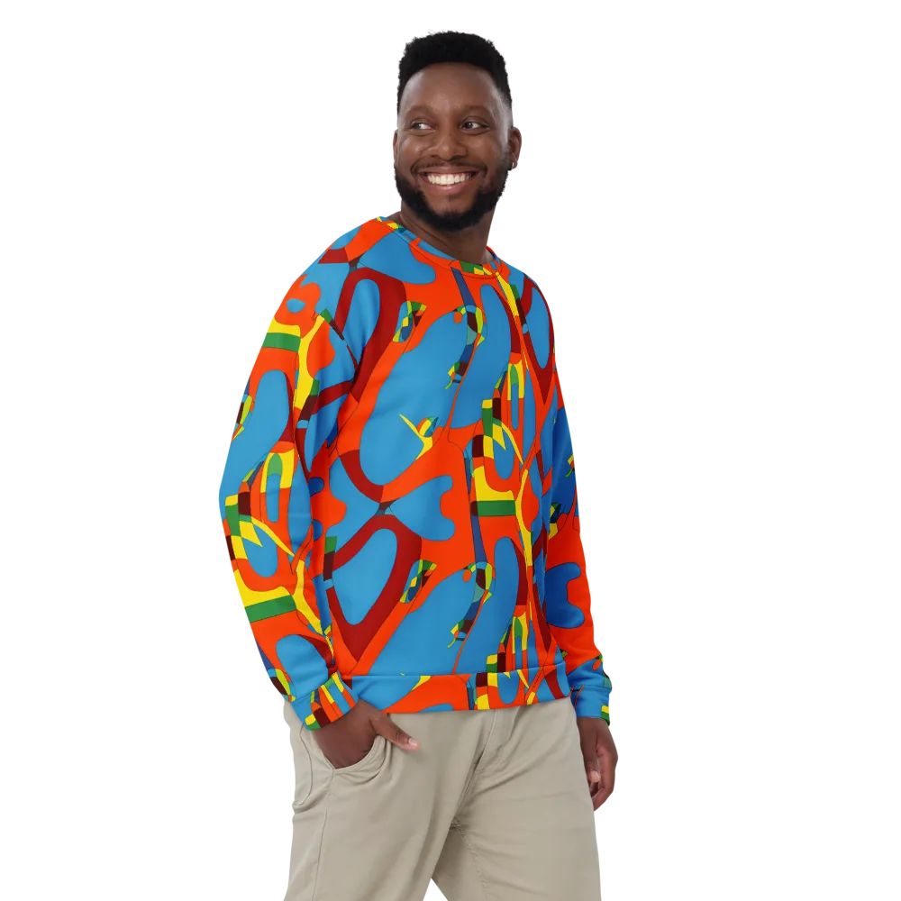 Fire Ocean Fusion on Sweatshirt — Front