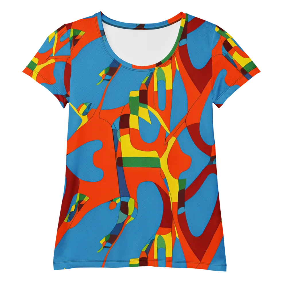 Fire Ocean Fusion on Women's Athletic T-Shirt — Front