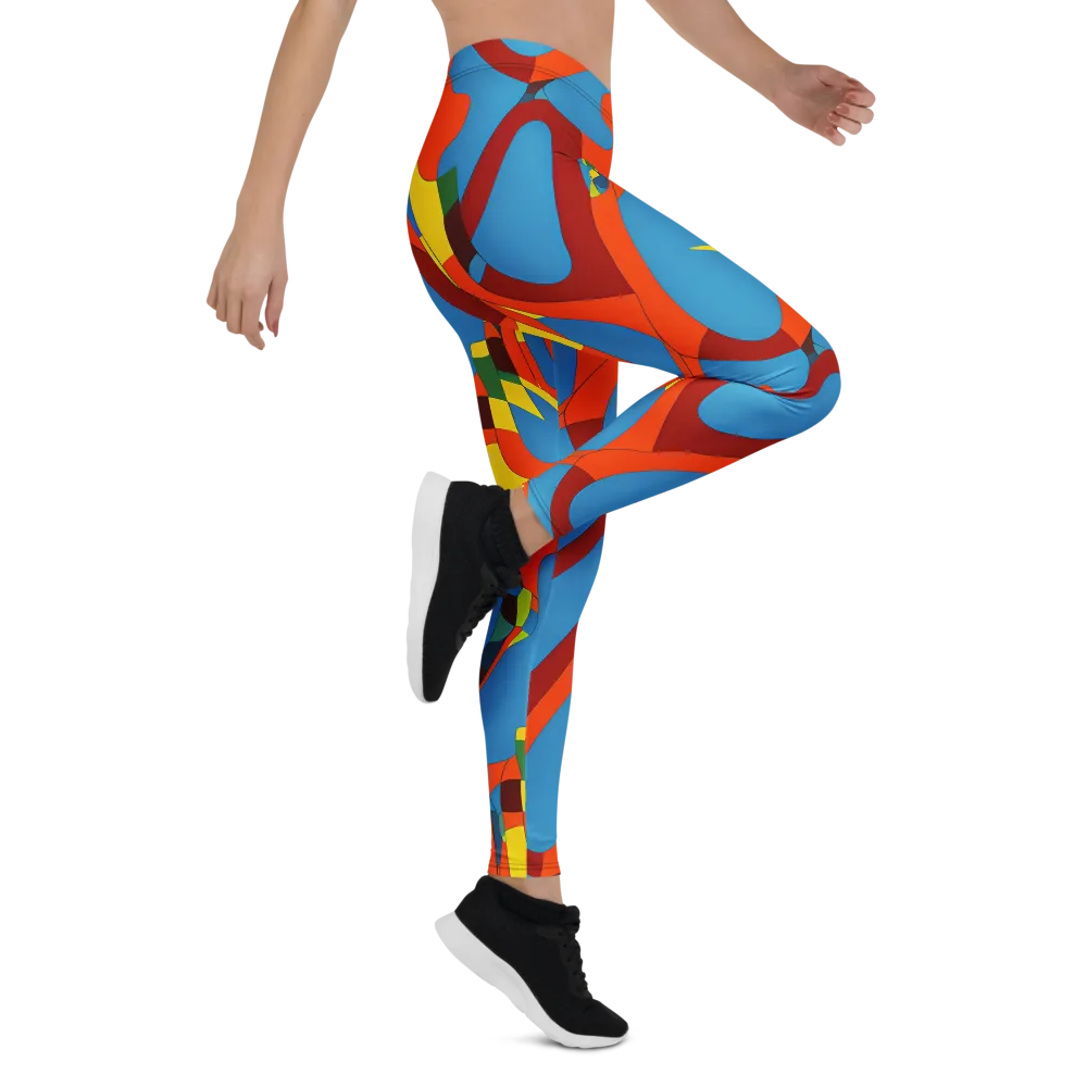 Fire Ocean Fusion on Leggings — Right