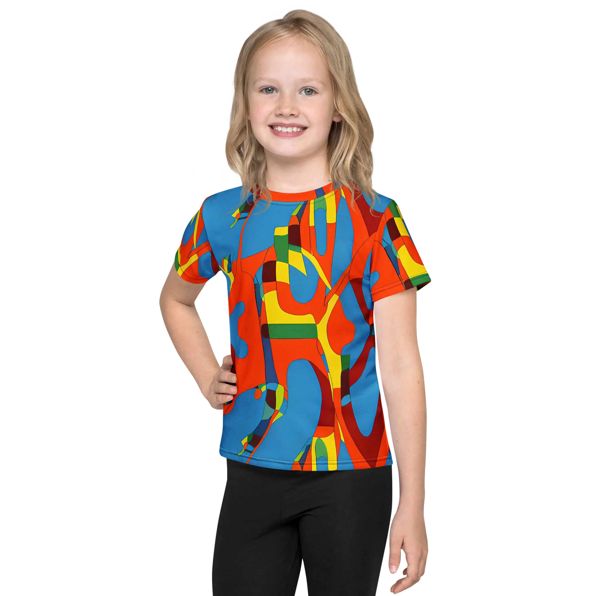Fire Ocean Fusion on Kids Crew Neck T-Shirt — Front