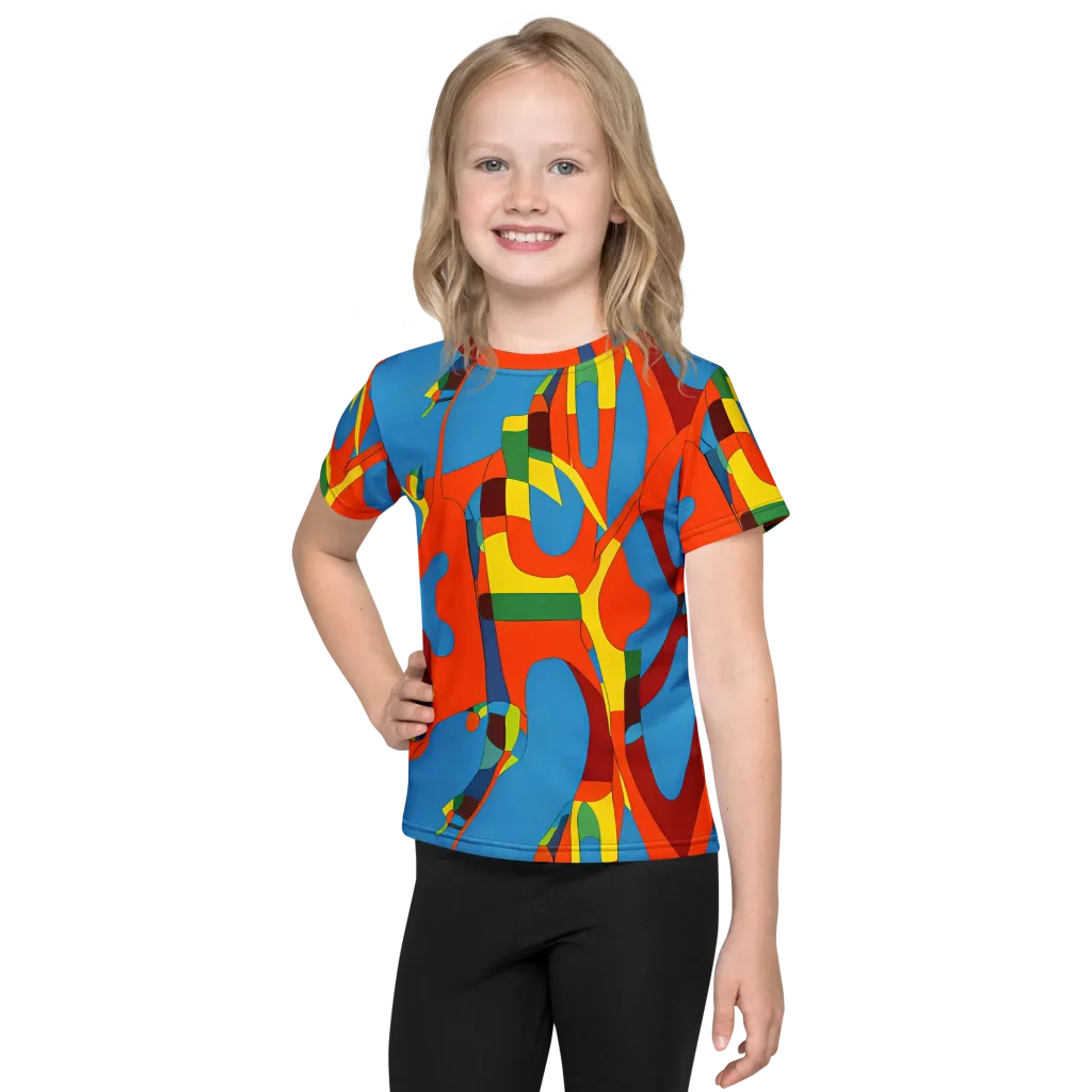 Fire Ocean Fusion on Kids Crew Neck T-Shirt — Front