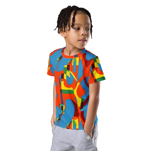 Fire Ocean Fusion on a Kids Crew Neck T-Shirt