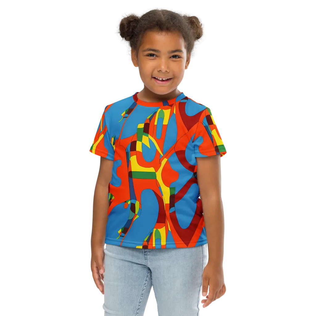 Fire Ocean Fusion on Kids Crew Neck T-Shirt — Front