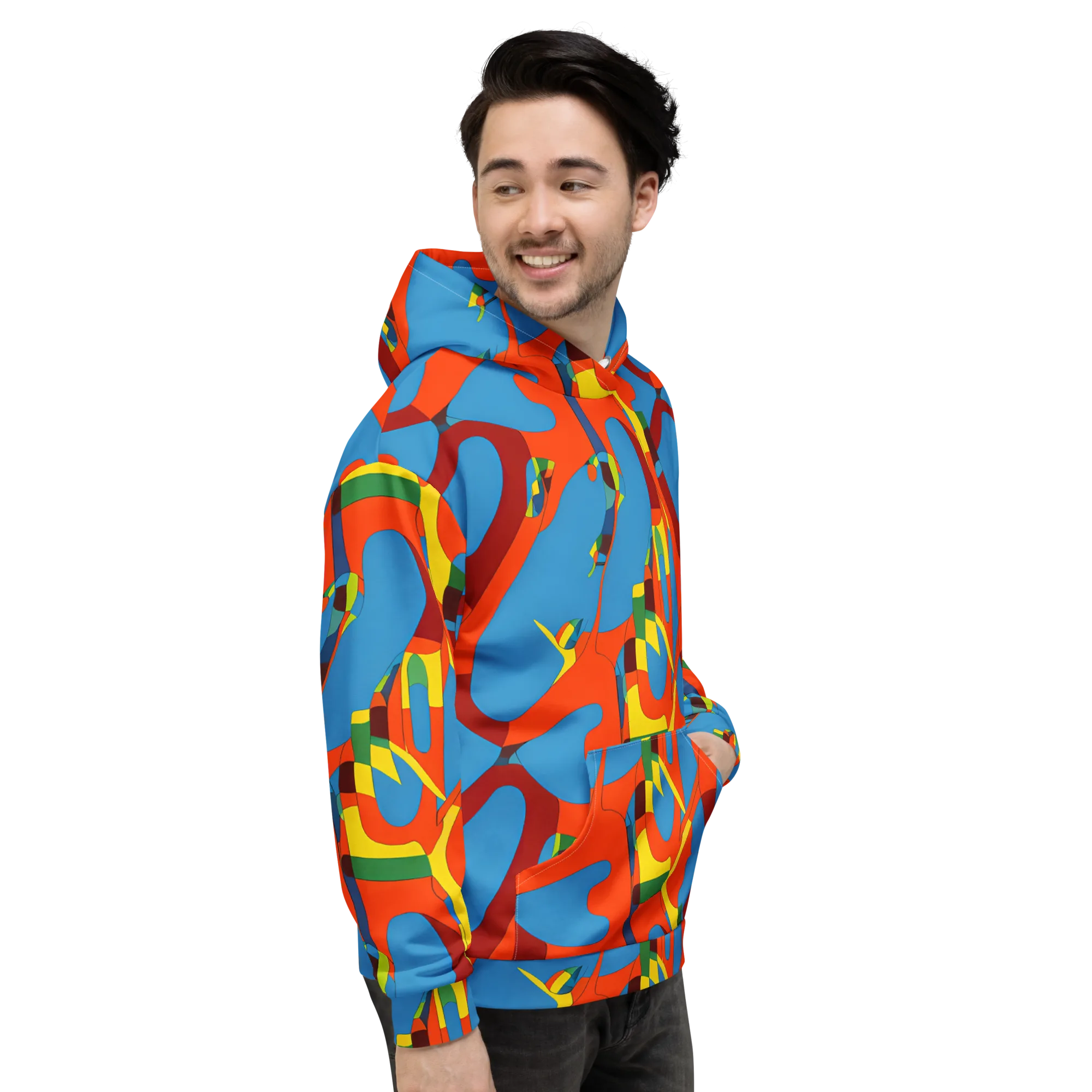 Fire Ocean Fusion on Hoodie — Right
