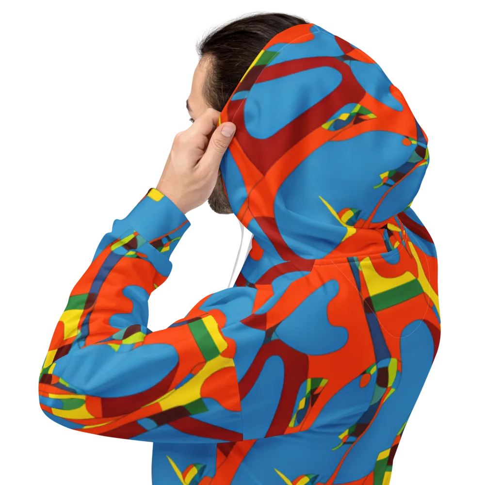 Fire Ocean Fusion on Hoodie — Back