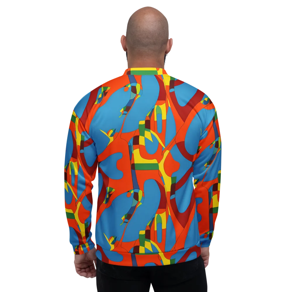 Fire Ocean Fusion on Bomber Jacket — Back
