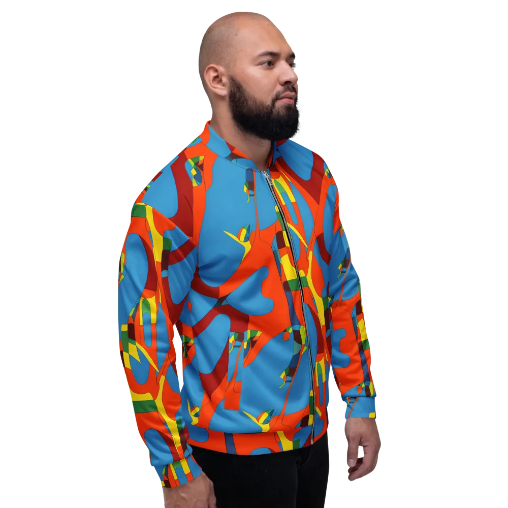 Fire Ocean Fusion on Bomber Jacket — Right