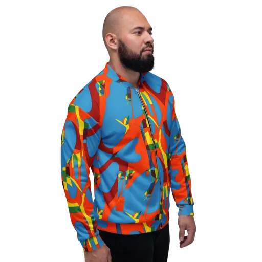 Fire Ocean Fusion on a Bomber Jacket