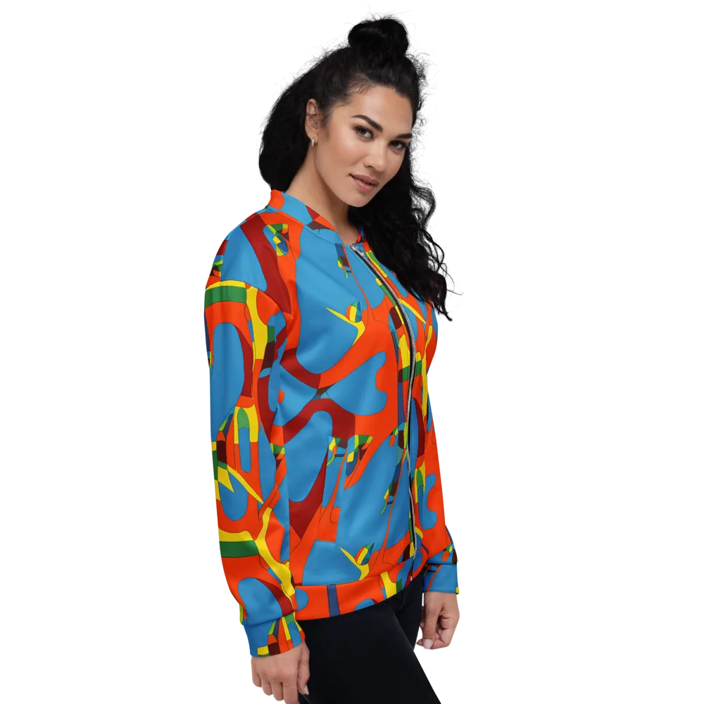 Fire Ocean Fusion on Bomber Jacket — Right