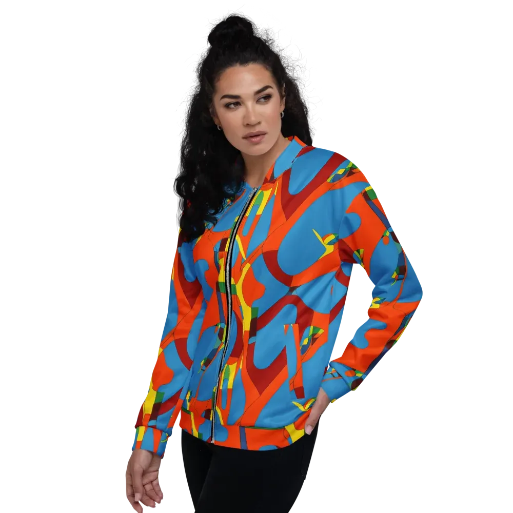 Fire Ocean Fusion on Bomber Jacket — Left