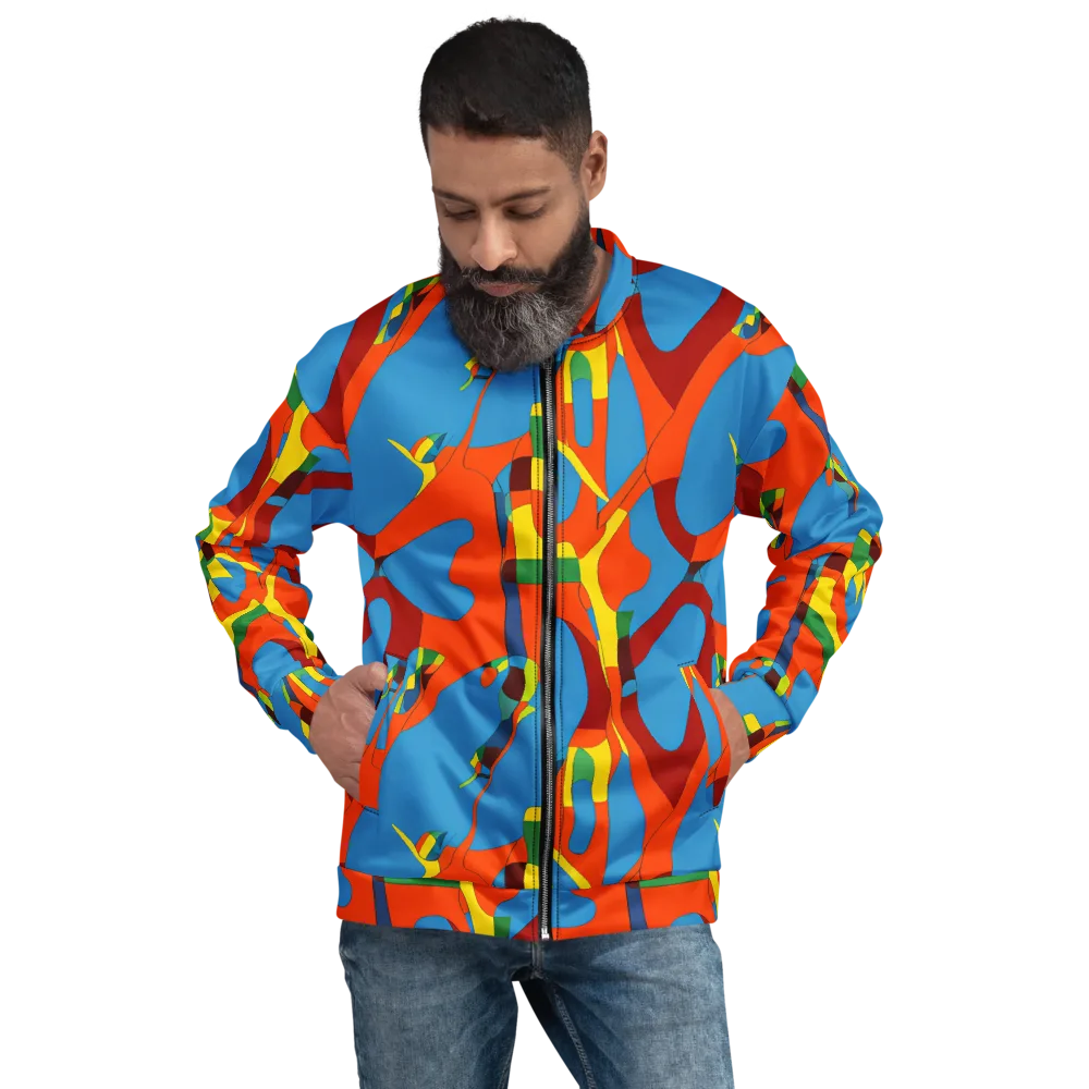 Fire Ocean Fusion on Bomber Jacket — Front