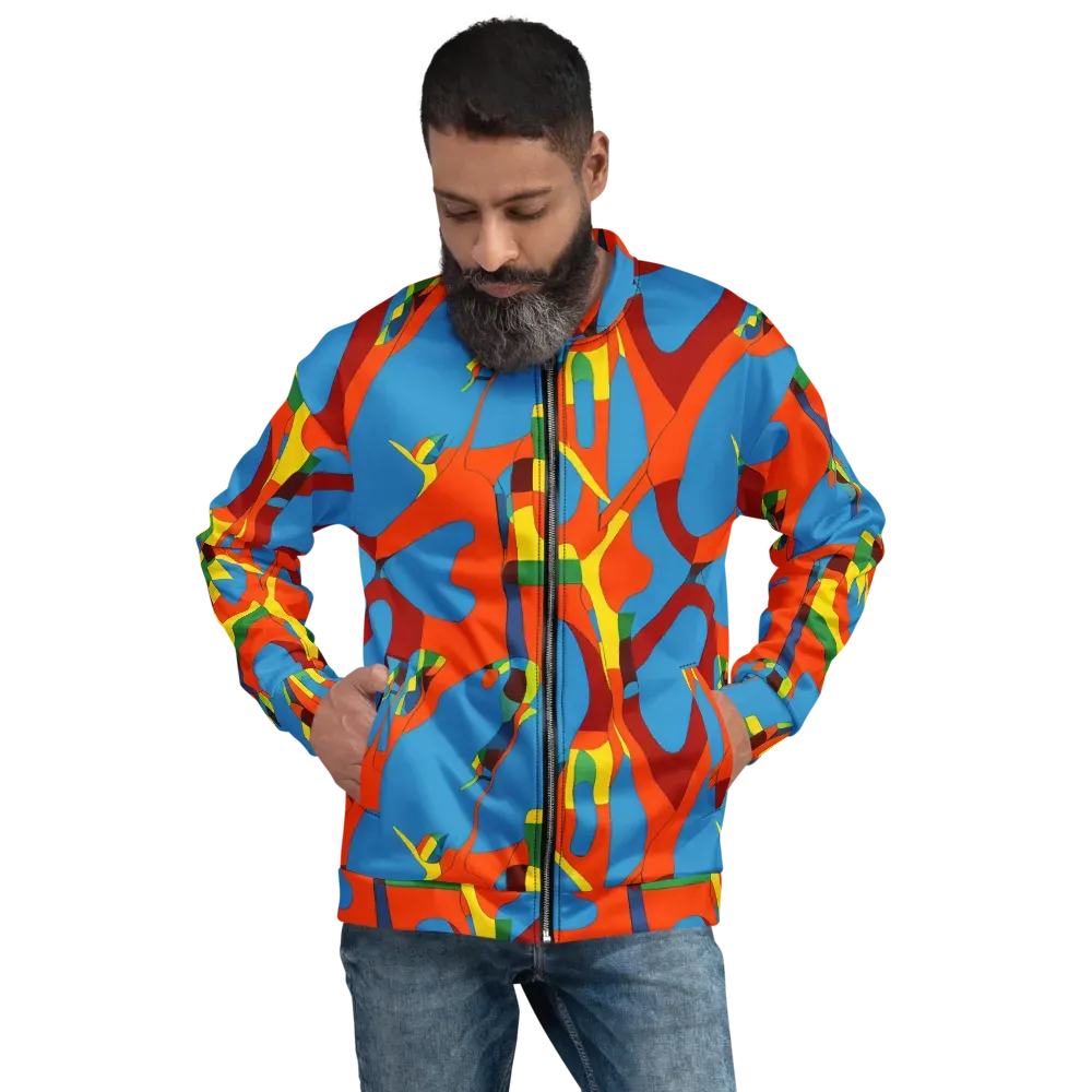Fire Ocean Fusion on Bomber Jacket — Front