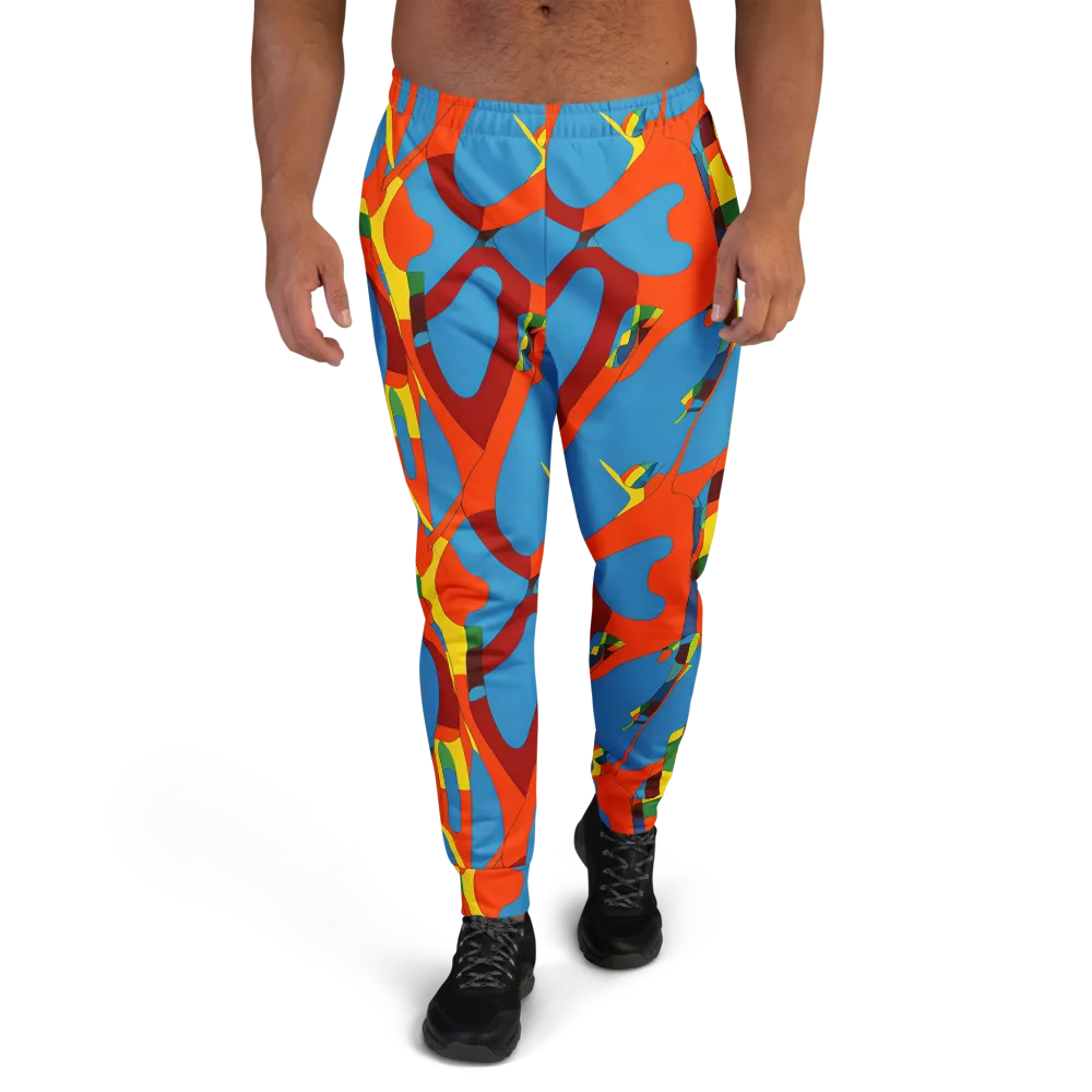 Fire Ocean Fusion on Men's Joggers — Front