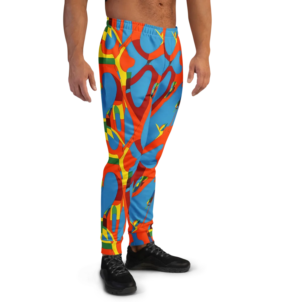 Fire Ocean Fusion on Men's Joggers — Right