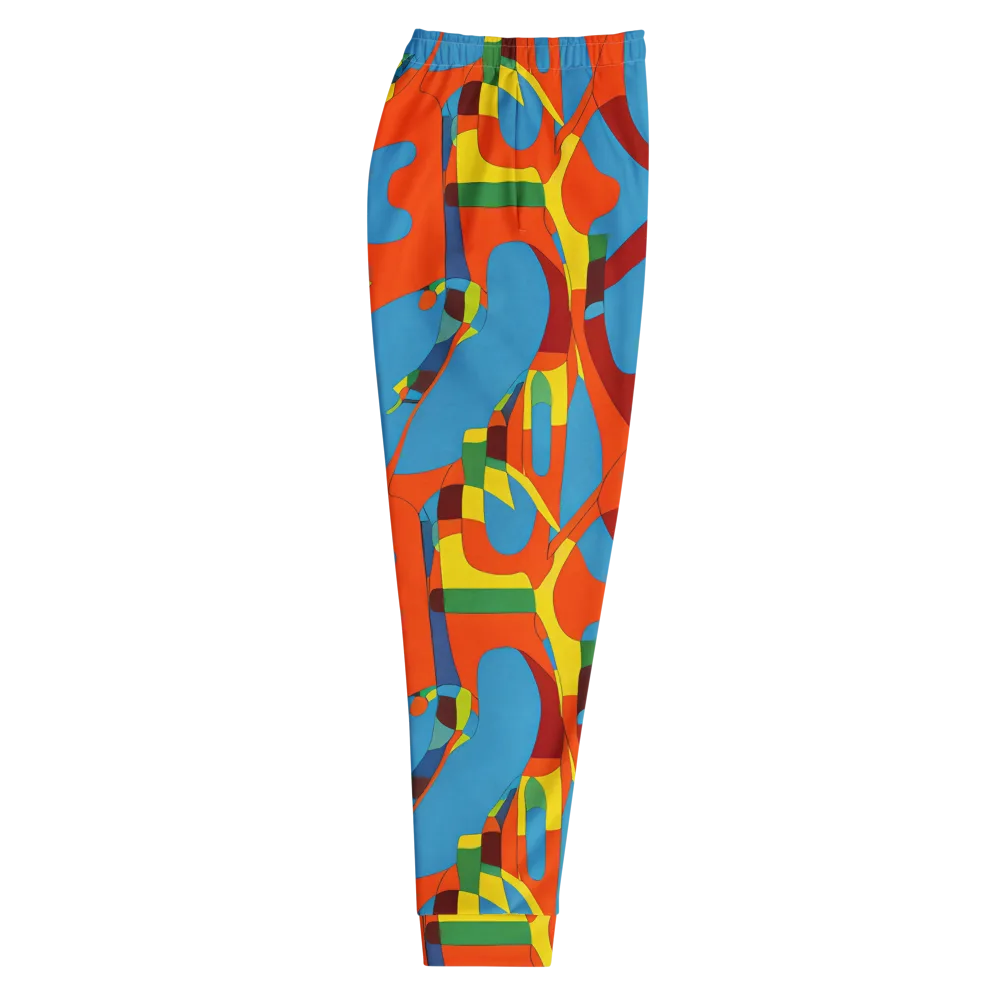 Fire Ocean Fusion on Men's Joggers — Right
