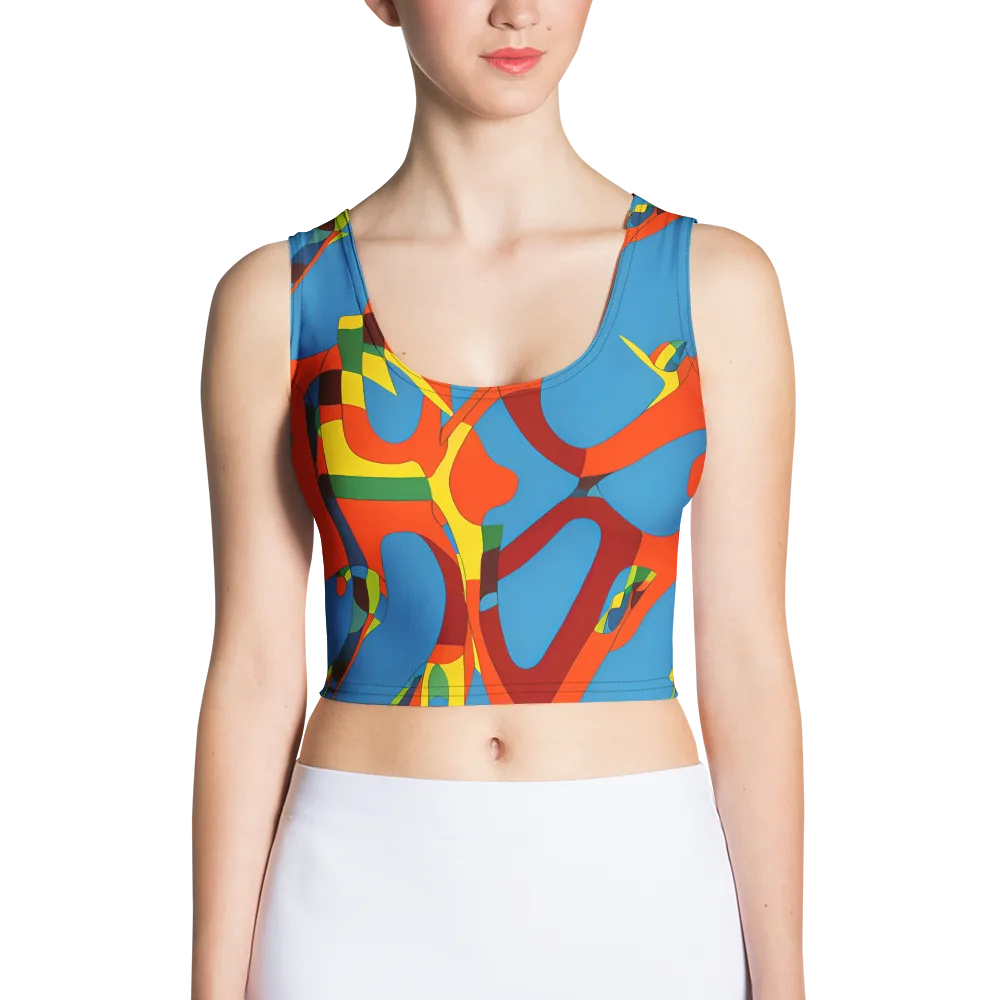 Fire Ocean Fusion on Crop Top — Front