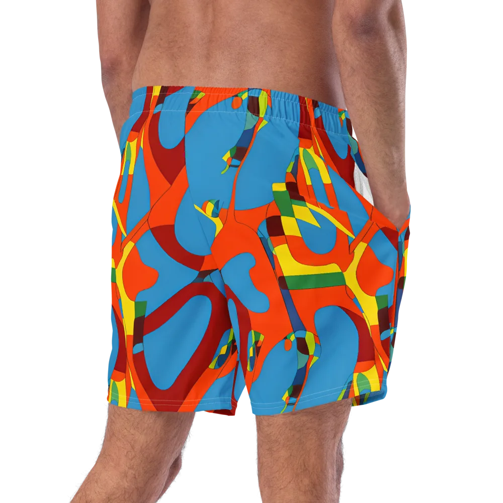 Fire Ocean Fusion on Swim Trunks — Right Back
