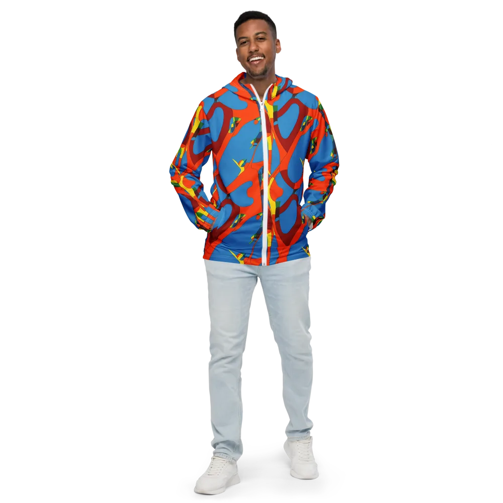 Fire Ocean Fusion on Men's Windbreaker — Front