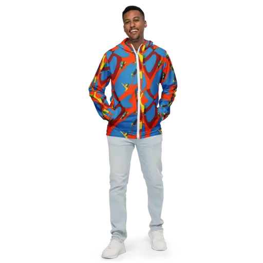 Fire Ocean Fusion on a Men's Windbreaker