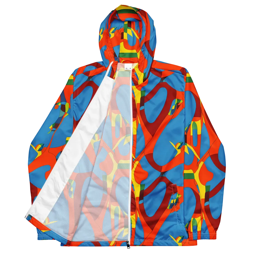 Fire Ocean Fusion on Men's Windbreaker — Front