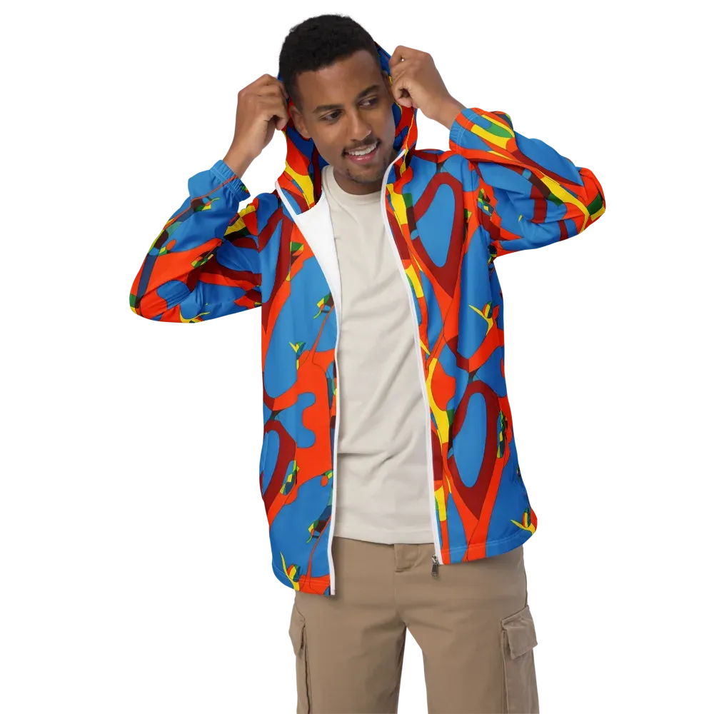 Fire Ocean Fusion on Men's Windbreaker — Front