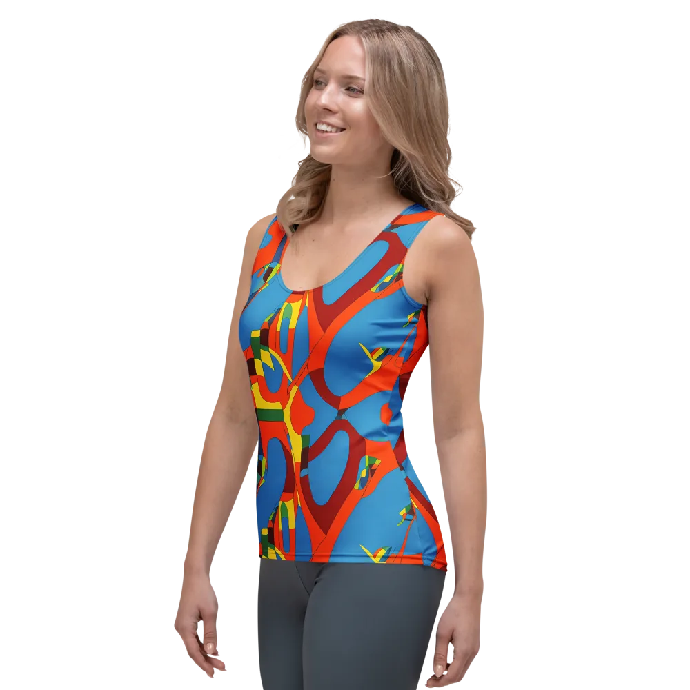 Fire Ocean Fusion on Women's Tank Top — Left Front