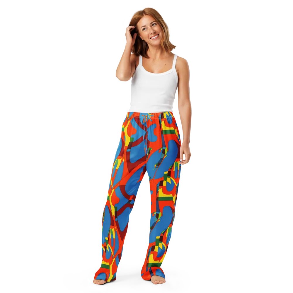 Fire Ocean Fusion on Women's Pajama Pants — Front
