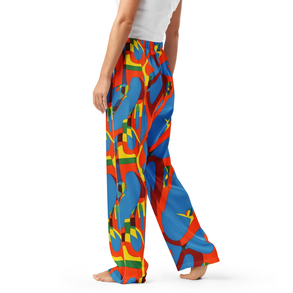 Fire Ocean Fusion on Women's Pajama Pants — Left