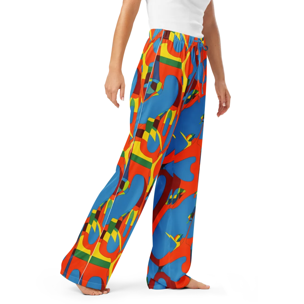 Fire Ocean Fusion on Women's Pajama Pants — Right Front