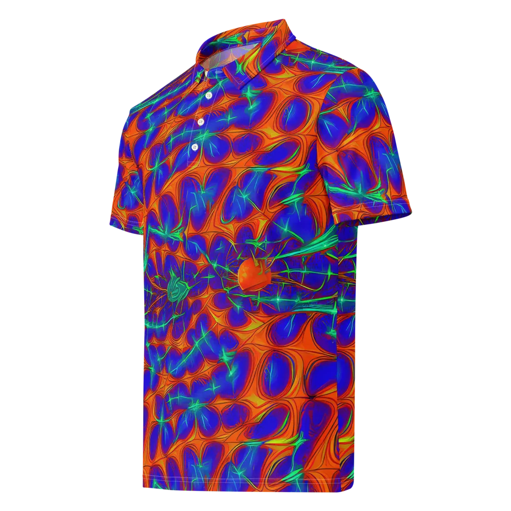 Nebula Tides on Men's Slim Fit Polo Shirt — Left Front