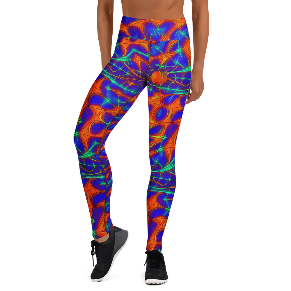 Nebula Tides on Yoga Leggings — Front