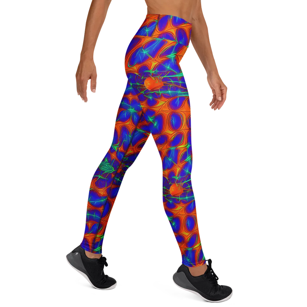 Nebula Tides on Yoga Leggings — Right