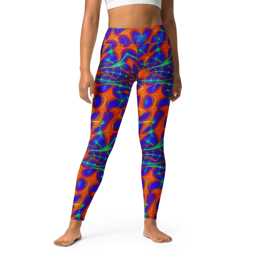 Nebula Tides on Yoga Leggings — Front