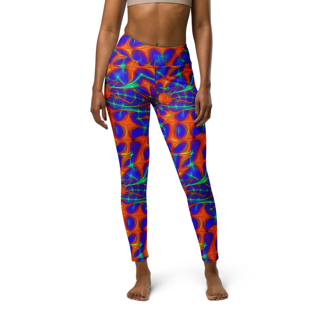 Nebula Tides on Yoga Leggings — Front
