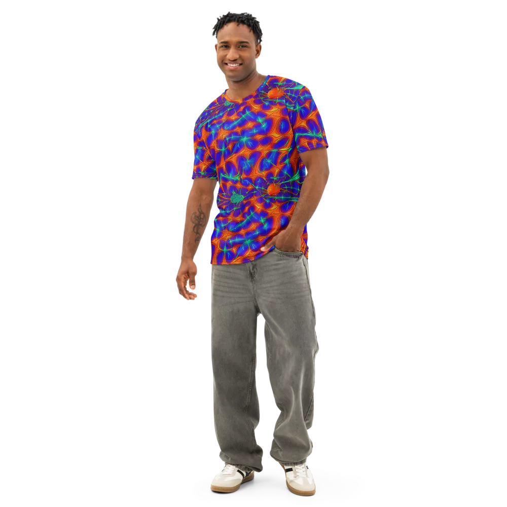 Nebula Tides on Men's Cotton Crew Neck T-Shirt — Front