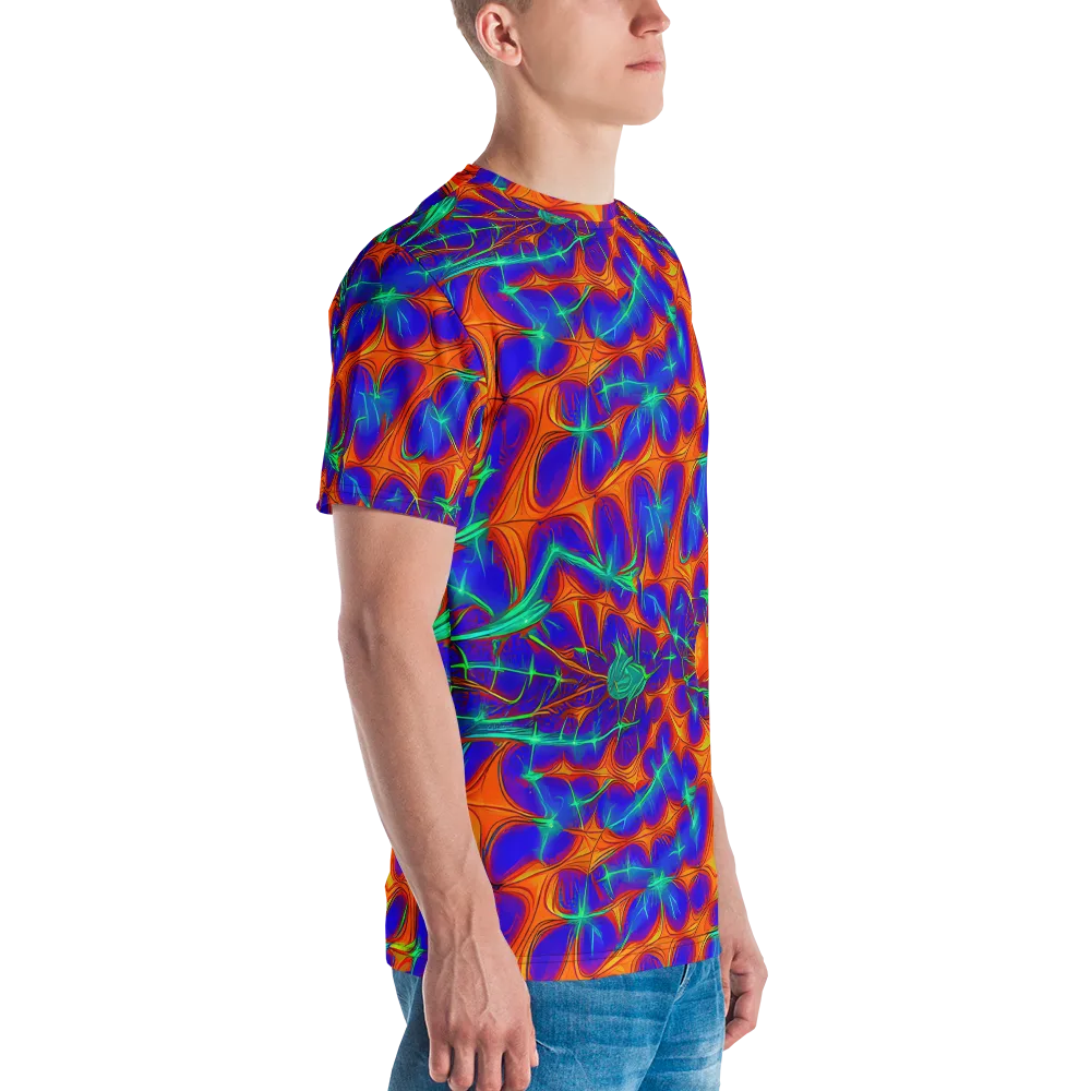 Nebula Tides on Men's Crew Neck T-Shirt — Right