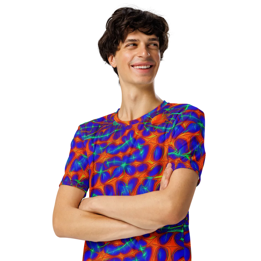 Nebula Tides on Men's Crew Neck T-Shirt — Left Front
