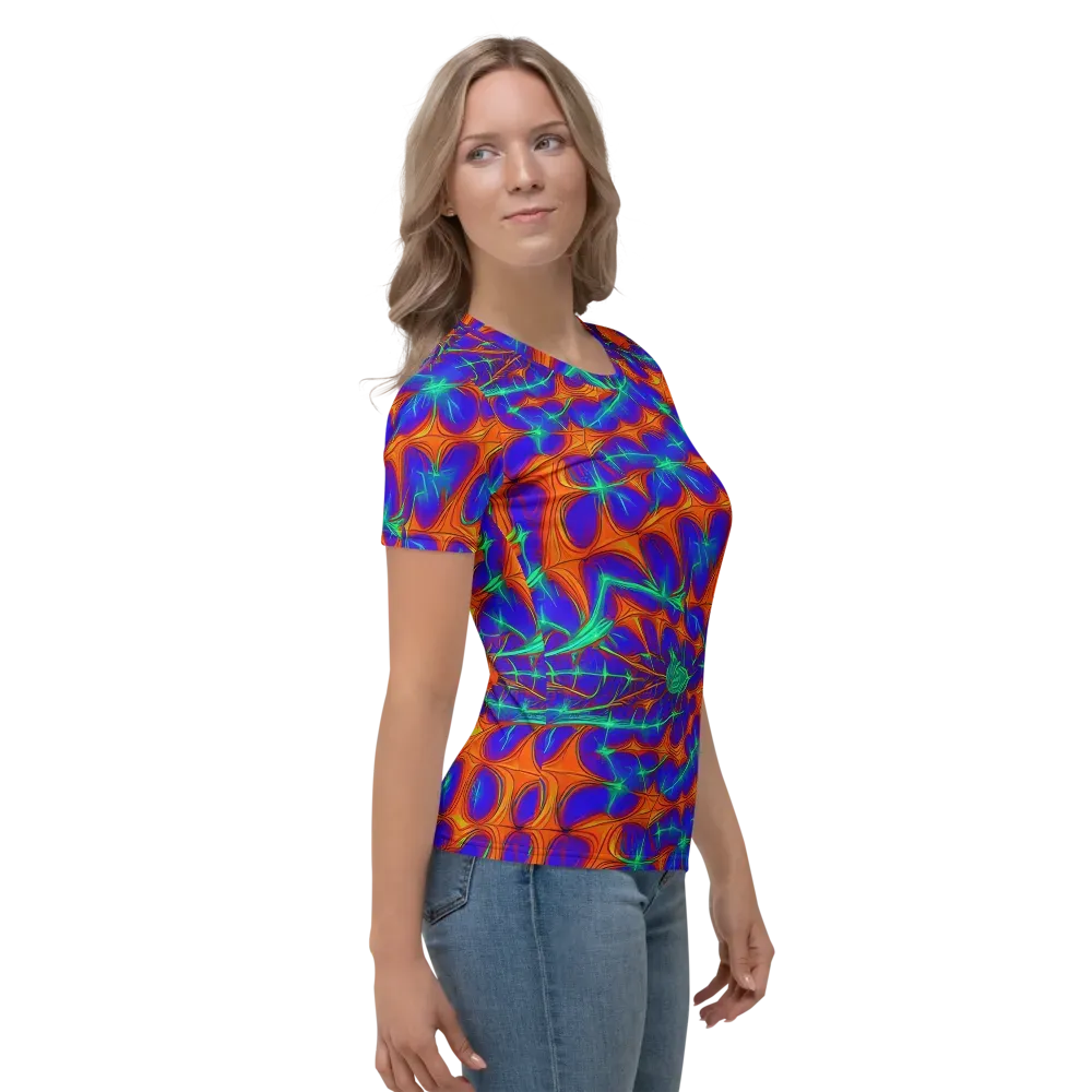 Nebula Tides on Women's Crew Neck T-Shirt — Right