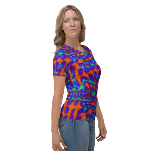 Nebula Tides on a Women's Crew Neck T-Shirt
