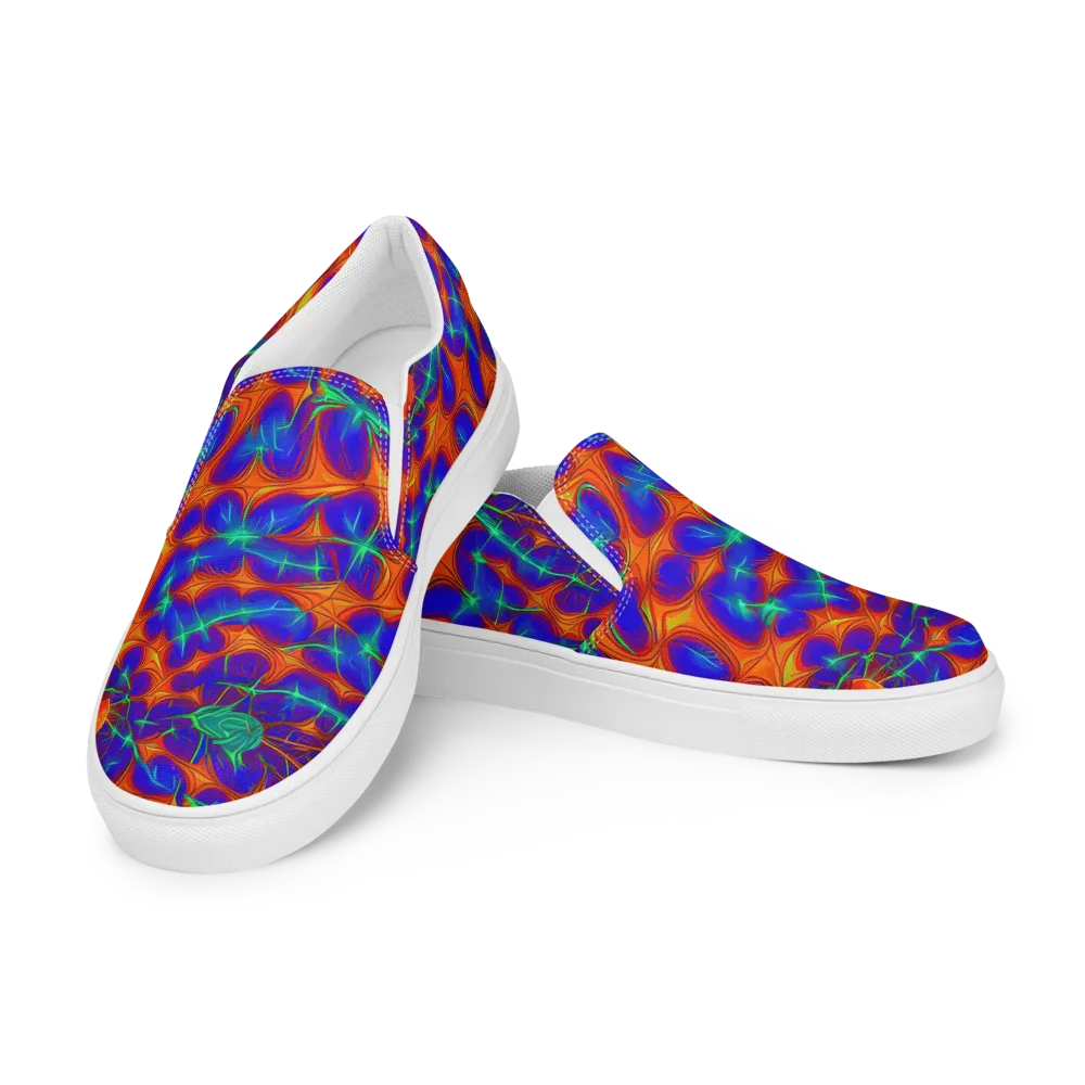 Nebula Tides on Men's Slip-On Canvas Shoes — Left Front