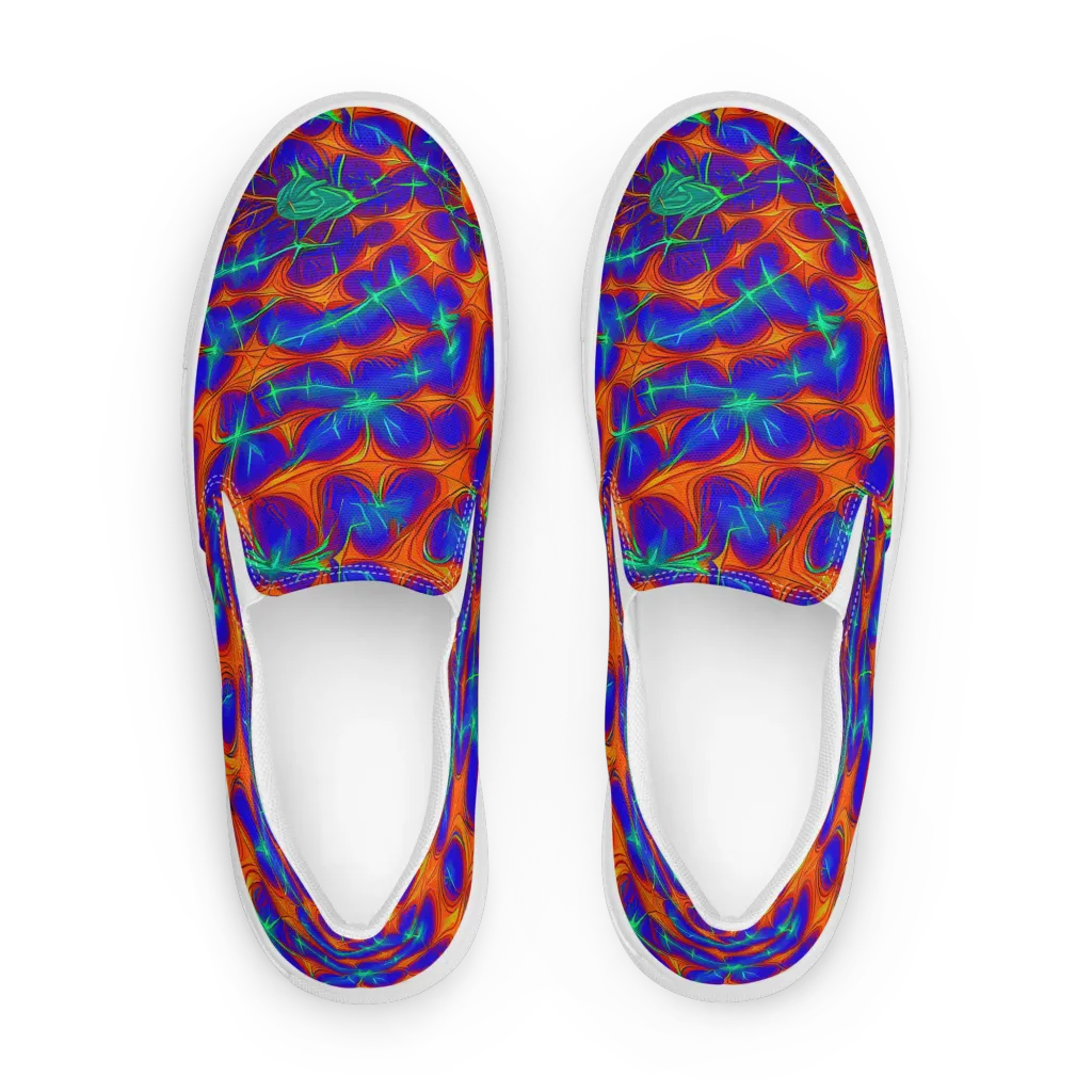 Nebula Tides on Women's Slip-On Canvas Shoes — Front