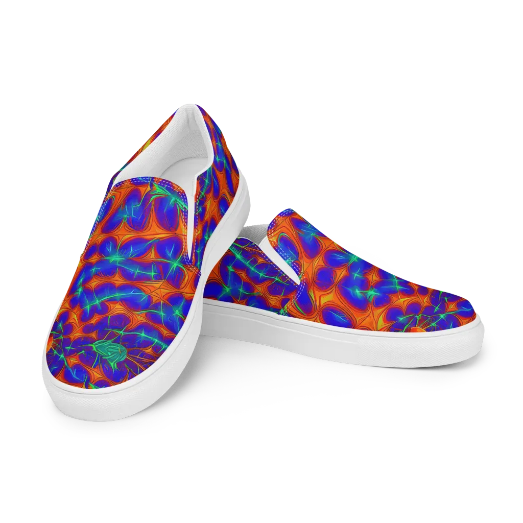 Nebula Tides on Women's Slip-On Canvas Shoes — Left Front