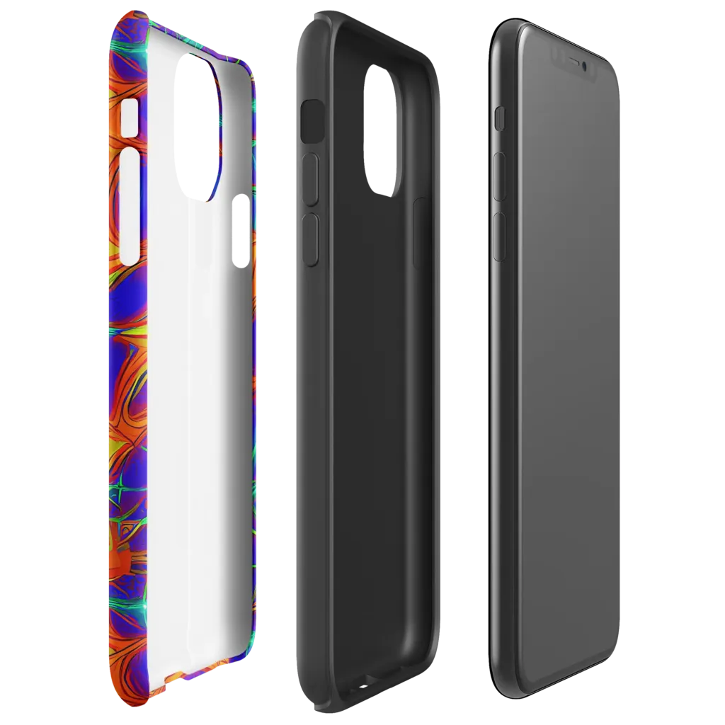 Nebula Tides on Tough Case for iPhone® — Right