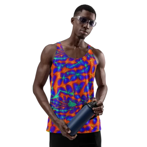 Nebula Tides on a Men's Tank Top