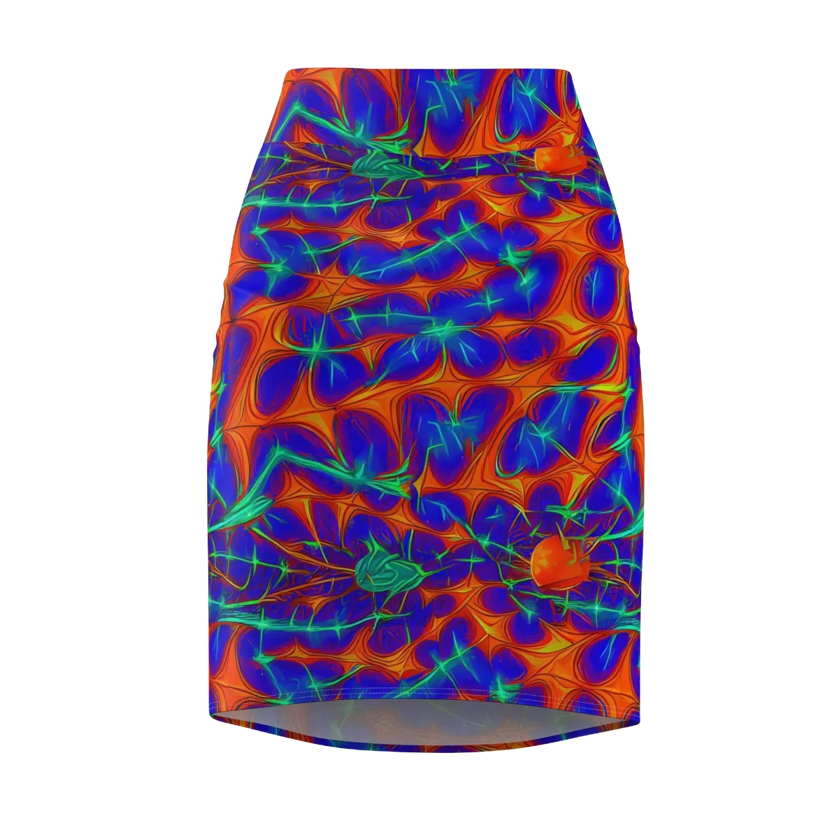 Nebula Tides on Pencil Skirt — Front