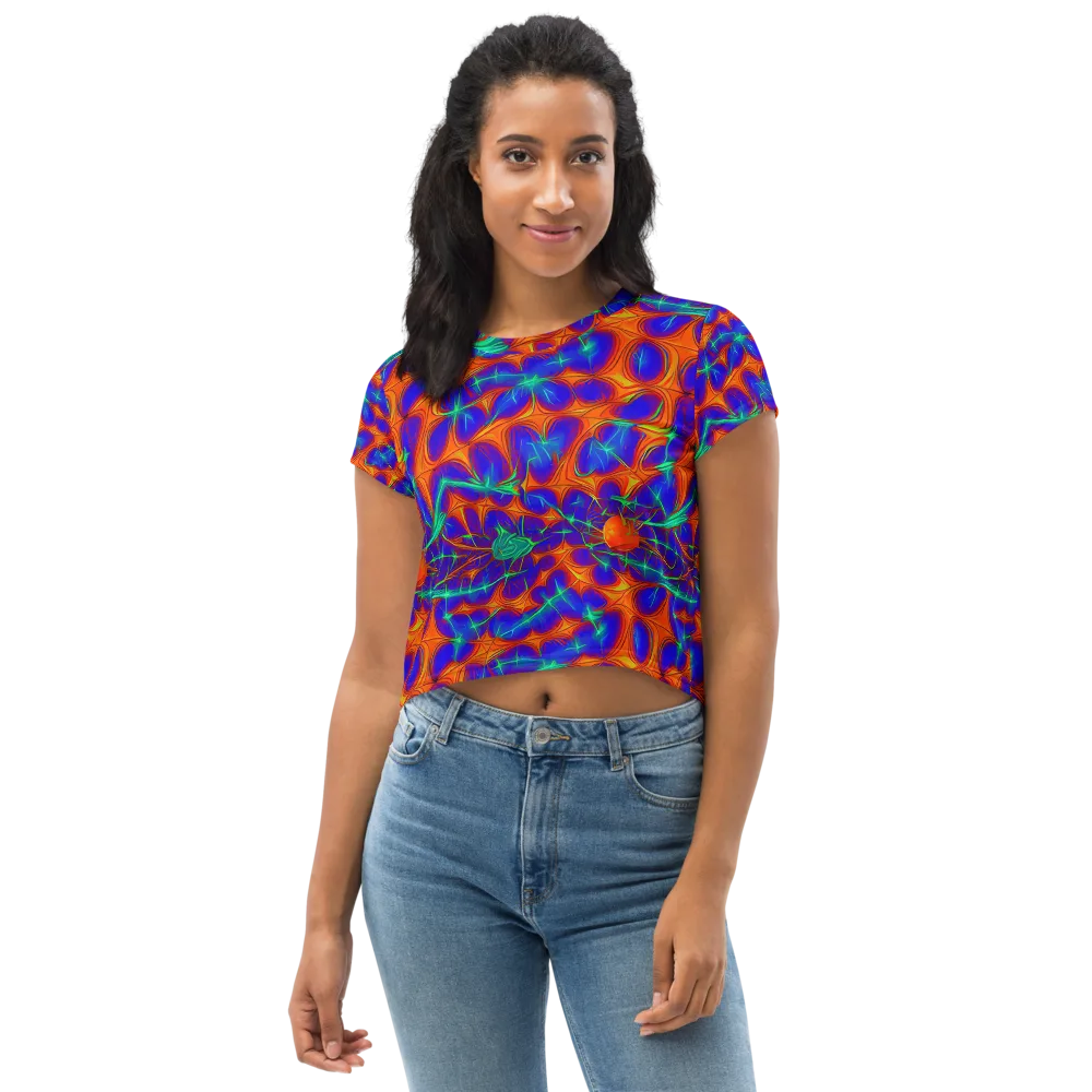 Nebula Tides on Crop Tee — Front