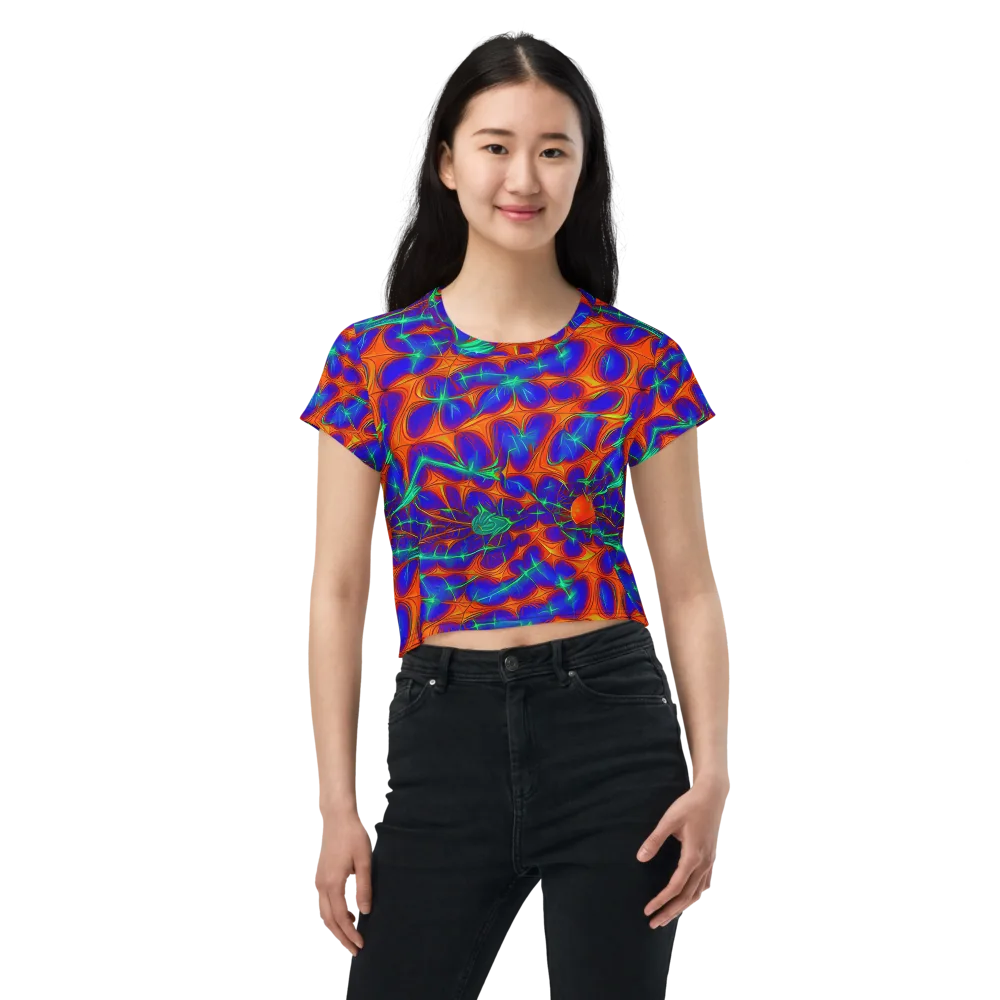 Nebula Tides on Crop Tee — Front